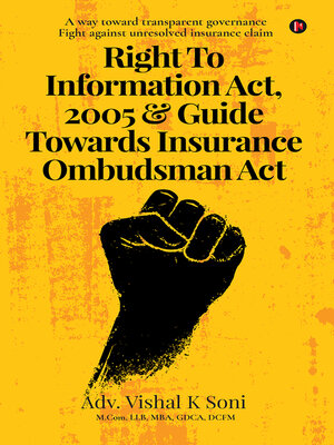 cover image of Right To Information Act,2005 & Guide Towards Insurance Ombudsman Act